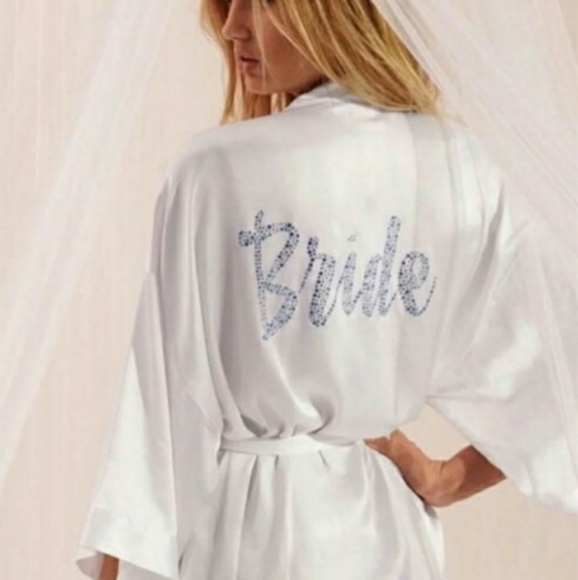 Victoria's Secret Other - 💕Final💕NWT. VS. BRIDE BLING SILK ROBE